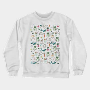 Eco theme seamless pattern Crewneck Sweatshirt